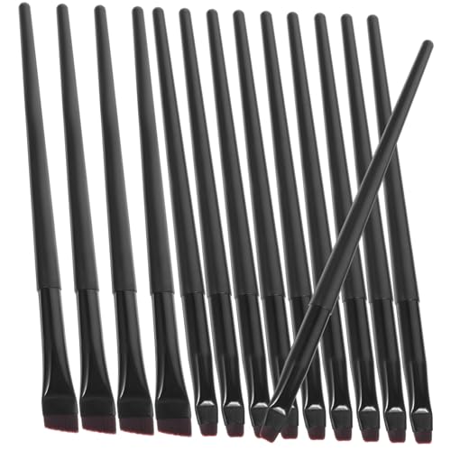 LRXIYODE 16 Stück Teiliges Eyeliner pinselset für Damen Ultrafeine Flache und Schräg Geschnittene Pinsel Präzise Anwendung Kompakt und Leicht für Wasserfestes Augen make up Unterwegs von LRXIYODE