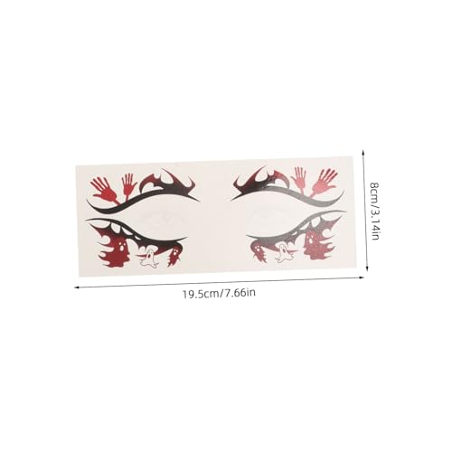 LRXIYODE 19 Stück Teiliges Halloween Augen Tattoo mit Kürbis Spinnennetz Motiven Temporäre Eyeliner Aufkleber Sanft Entfernbar Hautfreundlich für Empfindliche Haut Party Dekoration von LRXIYODE