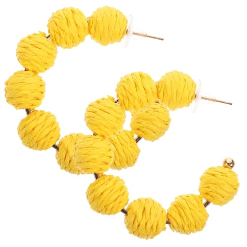 LRXIYODE 1Paar Boho Raffia Ball Ohrringe für Damen Geometrische Design Ohrringe Leicht Langlebig für Sommer Strand Partys Besondere Anlässe LRXIYODE 1Paar Boho Raffia Ball Ohrringe für Damen Geometrische Design Ohrringe Leicht Langlebig für Sommer Strand Partys Besondere Anlässe von LRXIYODE