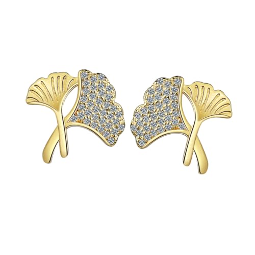 LRXIYODE 1Paar Ginkgo Ohrringe für Damen Zirkonia Ohrstecker Hypoallergen Elegant Perfektes für Party Valentinstag Stilvolles LRXIYODE 1Paar Ginkgo Ohrringe für Damen Zirkonia Ohrstecker Hypoallergen Elegant Perfektes für Party Valentinstag Stilvolles von LRXIYODE