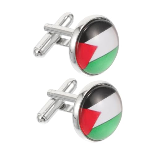 LRXIYODE 1Paar Herren Manschettenknöpfe mit Palästinensischer Flagge Stilvolle Legierungs Hemdknöpfe für Formelle Anlässe Cufflinks für Anzüge Dekorative Knöpfe LRXIYODE 1Paar Herren Manschettenknöpfe mit Palästinensischer Flagge Stilvolle Legierungs Hemdknöpfe für Formelle Anlässe Cufflinks für Anzüge Dekorative Knöpfe von LRXIYODE