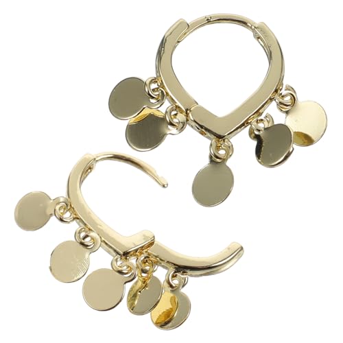 LRXIYODE 1Paar Minimalistische Damen Creolen mit Disc Dekoration Ohrringe Leicht Hypoallergen für Besondere Anlässe Perfektes LRXIYODE 1Paar Minimalistische Damen Creolen mit Disc Dekoration Ohrringe Leicht Hypoallergen für Besondere Anlässe Perfektes von LRXIYODE