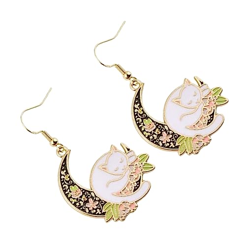 LRXIYODE 1Paar Mondkatze Dangle Ohrringe für Frauen Niedliche Katzenohrringe Langlebigem Material Tragbar für Täglichen Gebrauch oder Besondere Anlässe Exquisites Design LRXIYODE 1Paar Mondkatze Dangle Ohrringe für Frauen Niedliche Katzenohrringe Langlebigem Material Tragbar für Täglichen Gebrauch oder Besondere Anlässe Exquisites Design von LRXIYODE