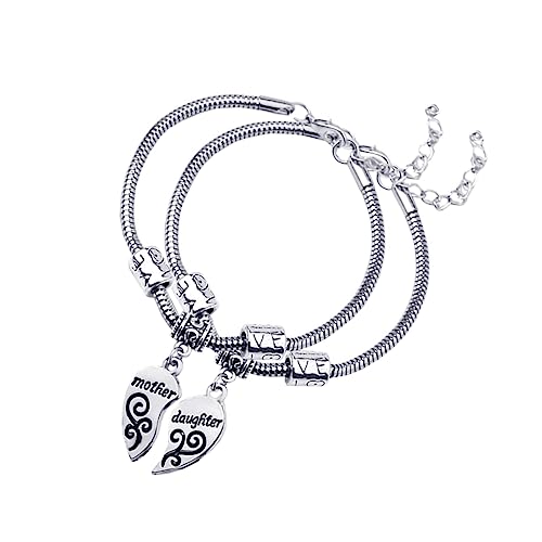 LRXIYODE 1Paar Mutter Schmuck Halbes Herz Armband Legiertem Material Verstellbar für Perfektes Muttertag für Besondere LRXIYODE 1Paar Mutter Schmuck Halbes Herz Armband Legiertem Material Verstellbar für Perfektes Muttertag für Besondere von LRXIYODE