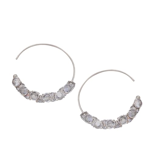 LRXIYODE 1Paar Strass Creolen für Damen Geometrische Ohrringe Kreisform Metall Schickes Design für Sommer Events Perfektes Party und Modisches Accessoire LRXIYODE 1Paar Strass Creolen für Damen Geometrische Ohrringe Kreisform Metall Schickes Design für Sommer Events Perfektes Party und Modisches Accessoire von LRXIYODE