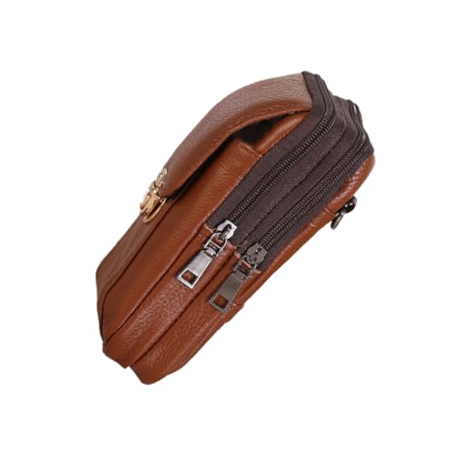 LRXIYODE Outdoor Herren Hüfttasche Rindsleder Vintage Gürteltasche für Handy Casual Stil Große Kapazität für Reisen und Sport von LRXIYODE