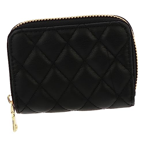 LRXIYODE Damen Kleiner Kartentasche PU Rautenförmiger Geldbörse Multifunktionale Münztasche mit 9 Kartenfächern Elegantes Design für Büro und Freizeit von LRXIYODE