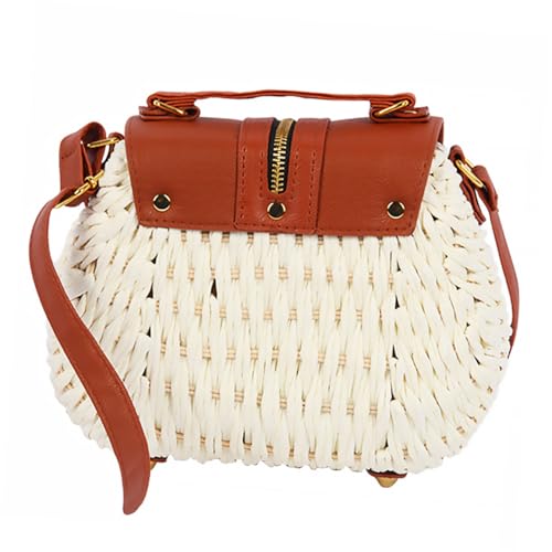 LRXIYODE 1Stück Retro Woven Bag Schultertasche Damen Handgewebte Umhängetasche für Sommer Strand Leichte Strohtasche mit Quaste Anhänger für Mobile Geräte Geldbörsen LRXIYODE 1Stück Retro Woven Bag Schultertasche Damen Handgewebte Umhängetasche für Sommer Strand Leichte Strohtasche mit Quaste Anhänger für Mobile Geräte Geldbörsen von LRXIYODE