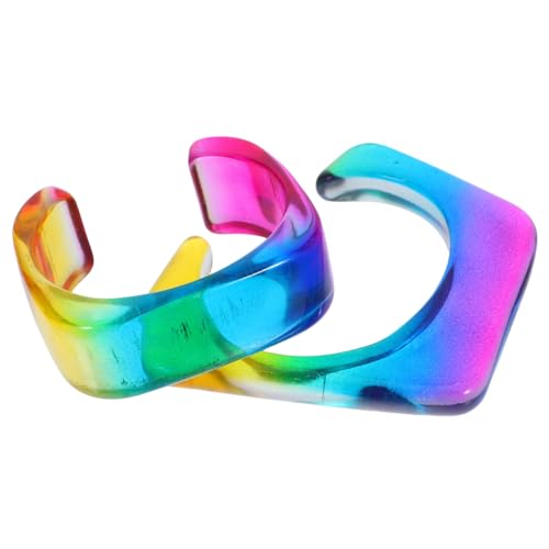 LRXIYODE 2 Modische Acrylarmbänder Für Damen: Unregelmäßiges Farbverlaufsdesign – Bequeme Armbänder Für Festivals, Partys Und Den Alltagsstil LRXIYODE 2 Modische Acrylarmbänder Für Damen: Unregelmäßiges Farbverlaufsdesign – Bequeme Armbänder Für Festivals, Partys Und Den Alltagsstil von LRXIYODE