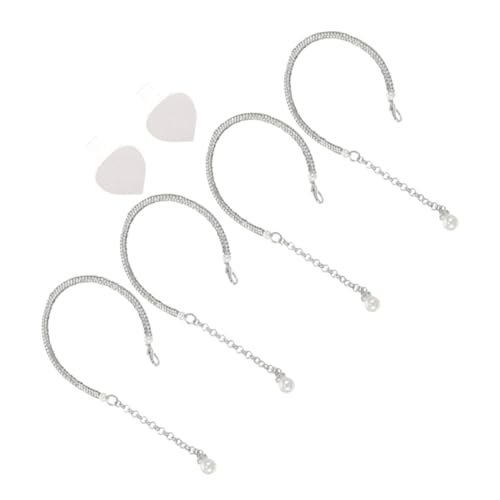 LRXIYODE 2 Paare Abnehmbare High Heels Schuhriemen mit Perlenbesatz Verstellbare Antirutsch Fersenbänder Anti lose Knöchelriemen für Damen Bequemes No installation Design Schutz vor von LRXIYODE