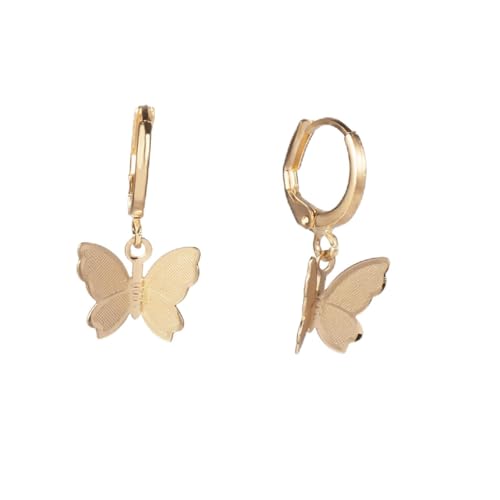 LRXIYODE 2 Paare Damen Ohrringe Schmetterling Anhänger Leichtes Schmuckset Silber Tropfen Ohrschmuck für Frauen Alltag Party von LRXIYODE