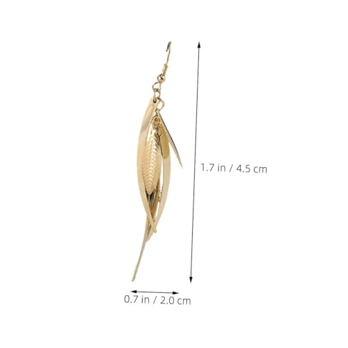 LRXIYODE 2 Paare Modische aus Legierung Leichte Stilvolle Party Hochzeits ohrringe für Damen Naturinspirierte Ohrhänger in Gold und Gunmetal Stilvolles Schmuckset für Mädchen von LRXIYODE