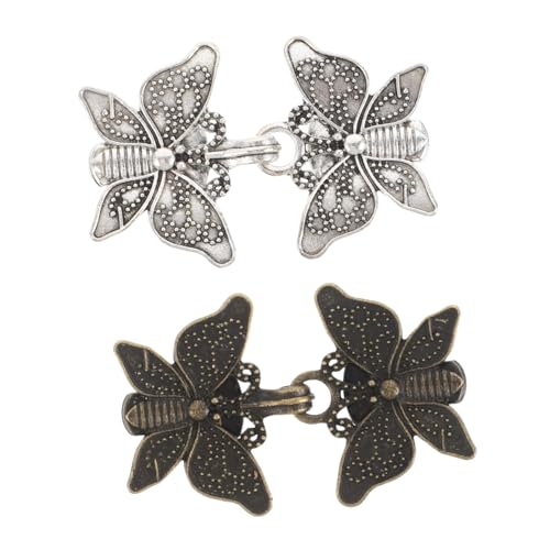 LRXIYODE 2paare Metallpullover-clips Mit Vintage-design Für Schal Cardigan Schalkragenverschluss Taillenform Modeaccessoire Für Damen von LRXIYODE