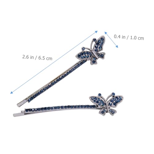 LRXIYODE 2 Paare Teiliges Strass Schmetterling Haarklammern Damen Haarschmuck Haarspangen für Hochzeit und Alltag Langlebig Einfach zu Tragen Attraktives Design für Mädchen und Frauen von LRXIYODE