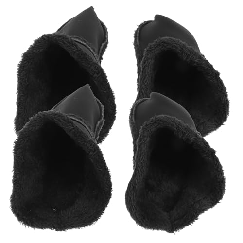 LRXIYODE 2 Paare Warme Weiche Futtereinlagen für Clogs Schuhe Kuschelige Dicke Innensohlen Langlebig und Hautfreundlich Geeignet für Damen Winterclogs Schwarz von LRXIYODE