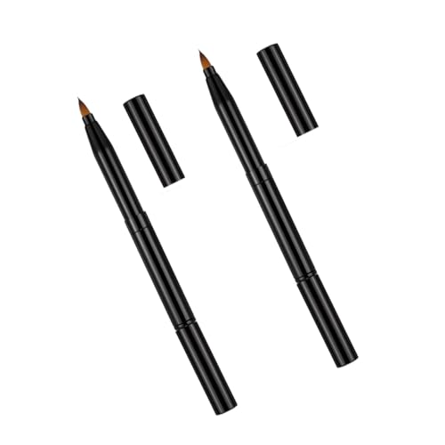 LRXIYODE 2 STÜCK Teiliges Doppelseitiges Make Up Pinsel Tragbar Multifunktional Einziehbar für Lippen Augenbrauen Eyeliner Concealer Professionelle Kosmetik Langlebig und Praktisch von LRXIYODE