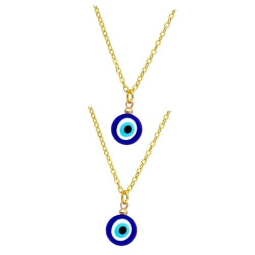 LRXIYODE 2 STÜCK Vergoldete Devil Eyes Halskette Teiliges Hautfreundlicher Schmuck mit Bösem Blick Anhänger Unisex Kette für Damen und Herren Schutz vor Negativem Einfluss LRXIYODE 2 STÜCK Vergoldete Devil Eyes Halskette Teiliges Hautfreundlicher Schmuck mit Bösem Blick Anhänger Unisex Kette für Damen und Herren Schutz vor Negativem Einfluss von LRXIYODE