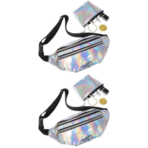 LRXIYODE 2 Sätze Damen Bauchtasche Teiliges Verstellbare Gürteltasche mit Kleiner Geldbörse Wasserdichtes Strapazierfähiges Material für Outdoor Aktivitäten und Festivals von LRXIYODE