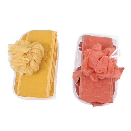 LRXIYODE 2 Sätze Scrubbing Back Towels Körperreinigung Peeling Handtücher Mud Entferner Badehandschuhe Hautpflege für Sanfte Effektive und Glatte Haut Leicht Kompakt Hautfreundlich von LRXIYODE