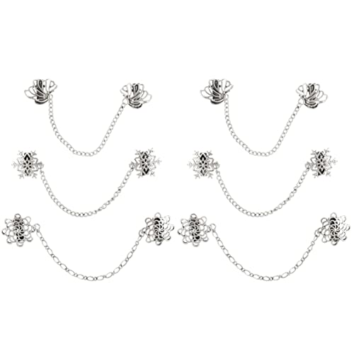 LRXIYODE 2 Sätze Teiliges Retro Anzugkette Broschen Hemdkragen Pins Stilvolle Accessoires Für Formelle Outfits Und 3 Stück * 2 LRXIYODE 2 Sätze Teiliges Retro Anzugkette Broschen Hemdkragen Pins Stilvolle Accessoires Für Formelle Outfits Und 3 Stück * 2 von LRXIYODE