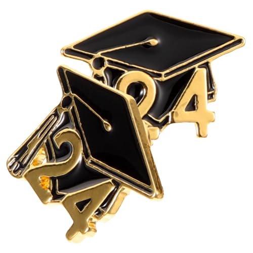 LRXIYODE 2 Stck Abschlussbrosche Dekorative Doktorhut Anstecknadeln für Kleidung Rucksäcke Hüte für Master und Studienabschluss Stilvolle Feierbroschen von LRXIYODE