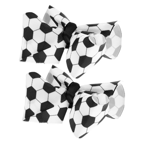 LRXIYODE 2 Stck Teiliges Fußball Haarspangen für Mädchen Leichte Dekorative Haarschleifen Langlebige Glatte Oberfläche Geeignet für Partys Alltag und Sportmottos Komfortabler Haarclip für von LRXIYODE