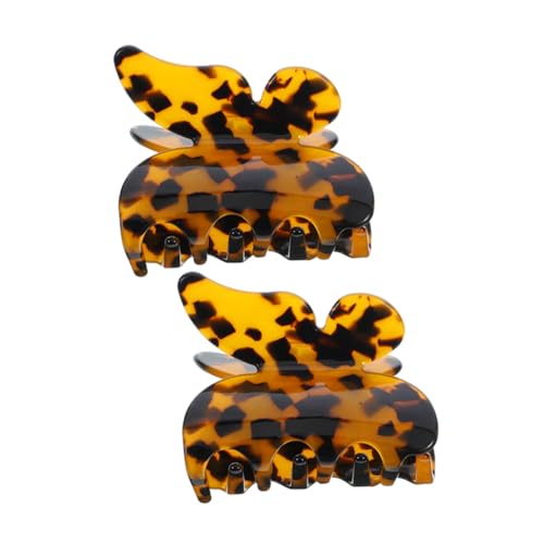 LRXIYODE 2 Stück Acetat Schmetterling Haarklammer Haarspangen für Dünnes Haar Starker Design Schonend und Langlebig Modisches Haaraccessoire für Damen von LRXIYODE