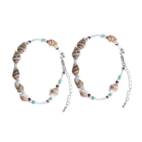 LRXIYODE 2 Stück Boho Fußkette Damen Verstellbare Conch Fußkettchen mit Anhänger Knöchelkette für Frauen und Mädchen für Strand und Alltag LRXIYODE 2 Stück Boho Fußkette Damen Verstellbare Conch Fußkettchen mit Anhänger Knöchelkette für Frauen und Mädchen für Strand und Alltag von LRXIYODE