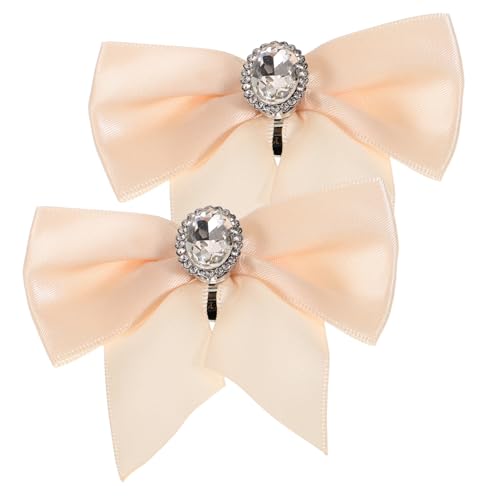 LRXIYODE 2 Stück Braut Schuhclips Schleife aus Strass und Seide Wiederverwendbare Schuhdekoration für High Heels Party und Alltag Teiliges Kompakt und Leicht Schuhschnallen für Damen von LRXIYODE