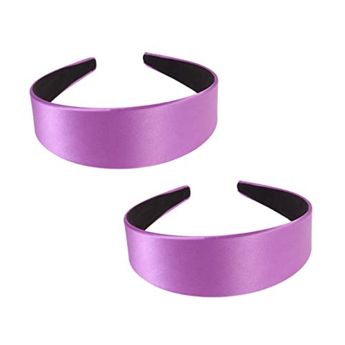 LRXIYODE 2 Stück Breiter Satin Haarreifen Haarbänder für Damen und Mädchen für Partys und Feiern Vielseitige Haaraccessoires von LRXIYODE