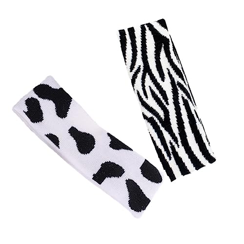 LRXIYODE 2 Stück Cow Print und Zebra Streifen Kopftuch Haarband Damen Flexibel Komfortabel für Alltag und Fotoshooting Modisches Stirnband mit Feiner Verarbeitung Vielseitig Tragbar für von LRXIYODE