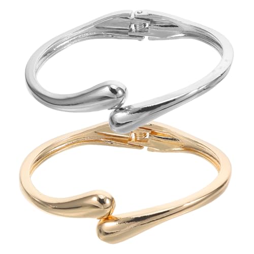 LRXIYODE 2 Stück Damen Armreif Metall Glänzend Offenes Design Verstellbar Tropfenförmig Eleganter Schmuck Für Geburtstag Hochzeit Feierlichkeiten LRXIYODE 2 Stück Damen Armreif Metall Glänzend Offenes Design Verstellbar Tropfenförmig Eleganter Schmuck Für Geburtstag Hochzeit Feierlichkeiten von LRXIYODE
