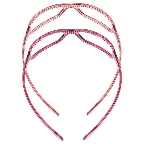 LRXIYODE 2 Stück Damen Haarband mit Brillen Design Modisches und Stirnband für Make Up Sport und Alltag Bequem und Vielseitig von LRXIYODE
