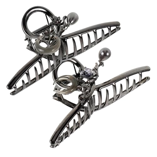 LRXIYODE 2stücke Haarklammern Aus Metall Mit Blumenmuster Minimalistische Haarklammer Kleine Haarklammern Mit Rosenmuster Haarspangen Rutschfeste Für Damen von LRXIYODE