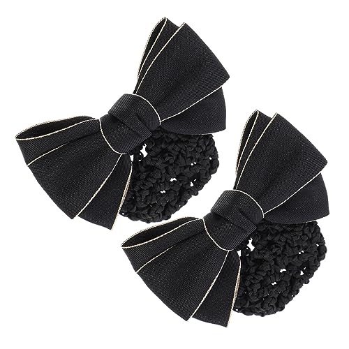 LRXIYODE 2 Stück Damen Snood Haarnetz mit Schleife Professioneller Haarclip und Hochsteckfrisuren Abdeckung für Alltag und von LRXIYODE