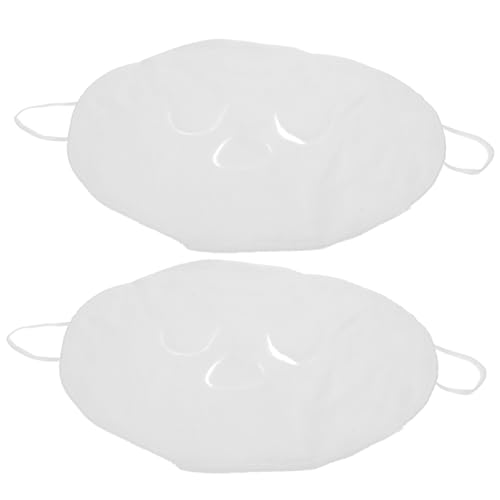 LRXIYODE 2 Stück Doppellagige Fleece Gesichtstuch Masken Wiederverwendbar Hohe Feuchtigkeitsaufnahme Hot Compress Gesichtsmaske für Frauen Bequemes Tragbares Beauty von LRXIYODE