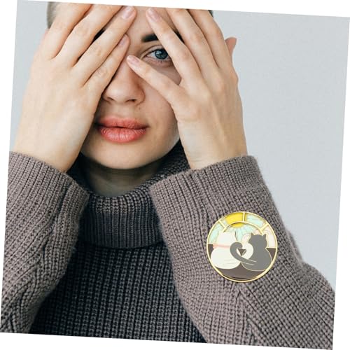 LRXIYODE 2 Stück Drehbare Katzenbroschen für Frauen Mädchen Niedliche Tier anstecknadeln als Modisches Accessoire Detailreiche Kreative Schmuckpins für Kleidung und Taschen von LRXIYODE