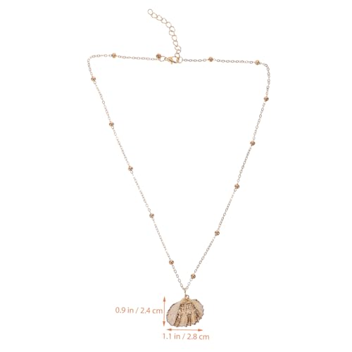 LRXIYODE 2 Stück Elegante Muschel Conch halskette mit Goldumrandeten Anhängern Modisches Schmuckset für Damen und Mädchen Stilvolle Geschenkidee für Geburtstag und Besondere Anlässe von LRXIYODE