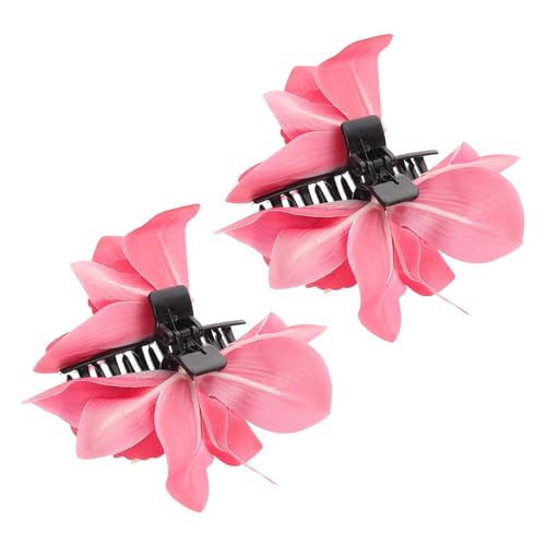 LRXIYODE 2 Stück Frauen Aus Blumenhaarclips Für Frauen Hawaiianische Haarspangen Orchidee Haarspange Orchideenhaarnadel Kleine Blumenspangen Haarschmuck Aus Künstlichen Blumen Stoff Rosa von LRXIYODE