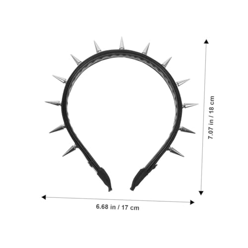 LRXIYODE 2 Stück Gothic Steampunk Stirnband mit Nieten und Spitzen Langlebiges Zinklegierung Haarreif für Barockball Punk konzert und Halloween Verstellbares Mode accessoire für Damen und von LRXIYODE
