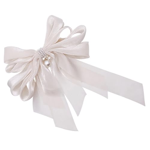 LRXIYODE 2 Stück Große Haarschleifen mit Perlen Stilvolle Haarklammern für Damen für Dickes und Dünnes Haar Modische Haarschleifenclips für Schule Büro Freizeit von LRXIYODE