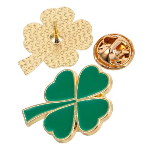 LRXIYODE 2 Stück Grüne Shamrock Brosche Kleeblatt Anstecknadel für Frauen Glückssymbol Sicherer Halt für Party Hochzeit Geburtstag St Patrick Day Schmuck von LRXIYODE