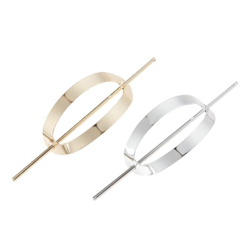LRXIYODE 2 Stück Haarklammern für Damen Vintage Geometrische Haarspangen aus Großer Ovaler Haar Cuff Sicherer für Dutt und Hochsteckfrisuren Geeignet für Hochzeiten und Alltag von LRXIYODE