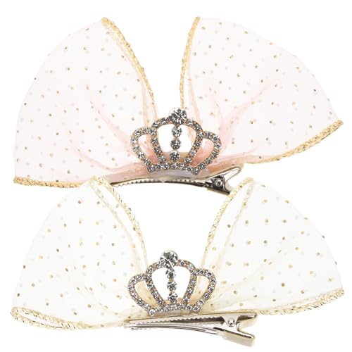 LRXIYODE 2 Stück Haarschleifen Haarklammern mit Krone Stabile Schleifen Haarspangen aus und Spitze Niedliche Haarschmuck Clips für Mädchen für Party und Alltag LRXIYODE 2 Stück Haarschleifen Haarklammern mit Krone Stabile Schleifen Haarspangen aus und Spitze Niedliche Haarschmuck Clips für Mädchen für Party und Alltag von LRXIYODE