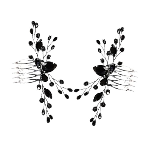 LRXIYODE 2stücke Vintage Haarkämme Für Hochzeiten Haarschmuck Für Bräute Brautjungfern Dekorative Haarkämme Mit Glitzersteinen Elegant Zeitlos Für Festliche Anlässe von LRXIYODE
