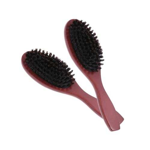 LRXIYODE 2 Stück Holz Haarbürsten mit Kissen Kopfhaut Massagekamm Entwirrend Ergonomischer Griff für Männer Frauen Tägliche von LRXIYODE