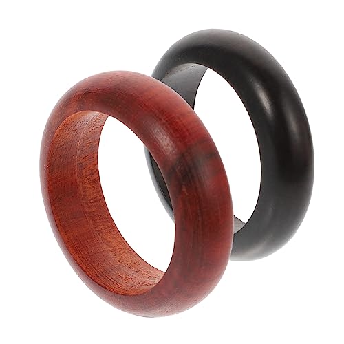 LRXIYODE 2stücke Holzringe Naturbelassen Handgemacht Fingerringe Aus Holzmaterial Dekorativer Ring Für Ringschmuck Und Dekoration von LRXIYODE