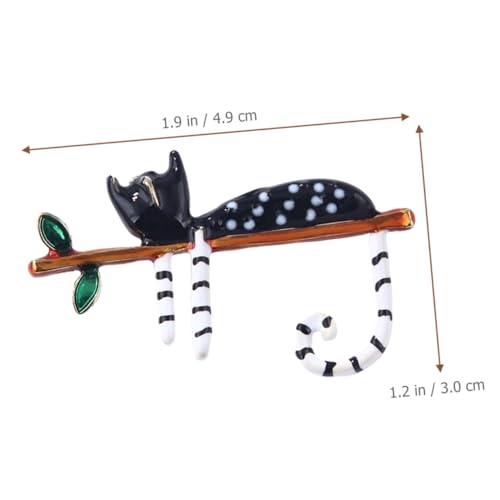 LRXIYODE 2 Stück Katze Broschen Pins Emaille Anstecker für Hüte Rucksäcke Damen Schmuck Dekorative Tierbrosche Geschenkaccessoire von LRXIYODE