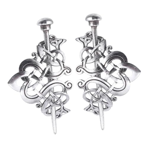 LRXIYODE 2 Stück Keltische Haarnadeln aus Legierung Kreative Haarspangen für Damen Langlebig Leicht Elegantes Accessoire für Alltag Hochsteckfrisuren Hochzeiten und Besondere Anlässe von LRXIYODE