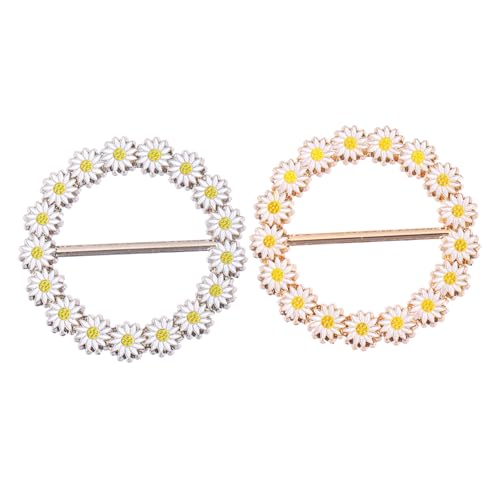 LRXIYODE 2 Stück Kleidungsecken Verschlüsse Runde Schal Clips in Gold und Silber Modische Stabile Eckklammern zum Dekorieren von Shirts Schals Strickjacken und Hemden von LRXIYODE